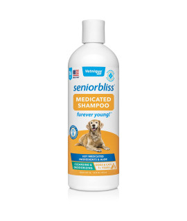 Vetnique Labs Seniorbliss Aging Dog (7+) Senior Dog Vitamins and Supplements, Supports Heart, Allergy, Arthritis, Skin and Coat - furever Young (16oz Shampoo, Medicated)
