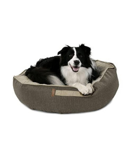 Bark and Slumber Bentley Brown Medium Plush Round Cloud Dog Bed