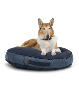 Bark and Slumber Bella Blue Large Plush Round Lounger Dog Bed