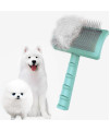 Large Firm Slicker Brush For Dogs Goldendoodles - Extra Long Pin Slicker Brush For Large Dog Pet Grooming Wire Brush And Deshedding - Removes Long And Loose Hair - Undercoat - 25Mm(1)(Green)