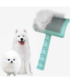 Large Firm Slicker Brush For Dogs Goldendoodles - Extra Long Pin Slicker Brush For Large Dog Pet Grooming Wire Brush And Deshedding - Removes Long And Loose Hair - Undercoat - 25Mm(1)(Green)