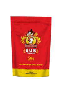 Meatsohorny Rub Your Chub All Purpose Seasoning, Kitchen, Bbq, And Grilling Spice Blend For Turkey, Chicken, Pork, Beef, And Vegetables, Natural Herbs, Locally Sourced, Gluten Free, 12 Oz Bag, 1 Count