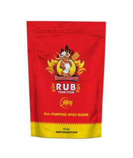 Meatsohorny Rub Your Chub All Purpose Seasoning, Kitchen, Bbq, And Grilling Spice Blend For Turkey, Chicken, Pork, Beef, And Vegetables, Natural Herbs, Locally Sourced, Gluten Free, 12 Oz Bag, 1 Count