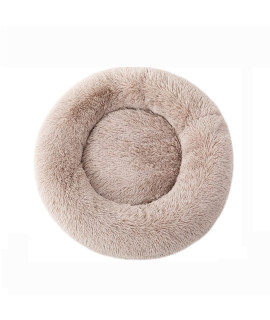 30in Samll Dog Bed Fluffy Calming Dog Bed for Small Medium Pet Faux Fur Dog Bed Round Warm Bed for Dogs with Fluffy Comfy Plush Kennel Cushion with Anti-Slip Bottom
