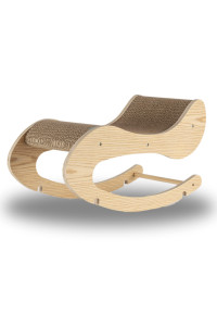 Armarkat Real Wood Medium Wooden Cat Rocking Chair, Detachable Cat Swing Chair S1302