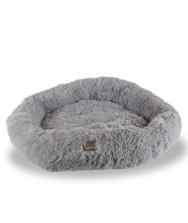 Armarkat Extra Large, Fluffy Gray Round Cat Bed - C71NHS