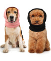 2 Pieces Ear Covers For Pets Dog Ears Protection Pet Ear Flap Head Wrap For Noise Cancelling Dog Neck And Ears Warmer Ear Muff Hood For Dog Anxiety Relief Grooming Bathing(Medium)