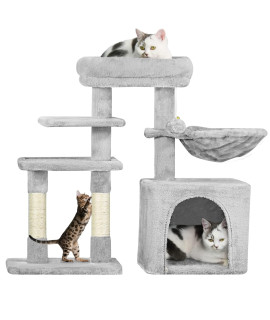 Pawstory Cat Tree Cat Tower, Multi-Level Cat Tree For Indoor Cats With Scratching Post, Cat Condo With Hammock Perch Toys, Cat Furniture For Kittens Adult Cats
