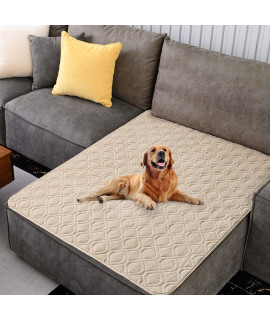 Ameritex Waterproof Dog Bed Cover Pet Blanket For Bed Sofa Couch Anti-Slip With Back Silicon Rubber Print Stay In Place