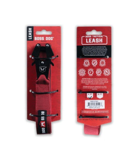 Boss Dog Tactical Red Leash (4 Foot, 1.25" Wide)