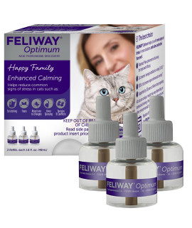 FELIWAY Optimum, Enhanced Calming Pheromone 30-day Refill - 3 Pack