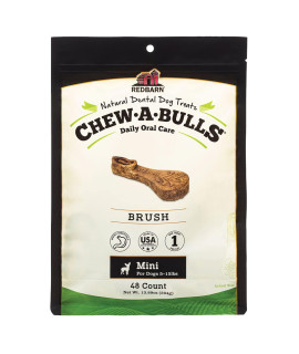 Redbarn Chew-A-Bulls (Size: Mini | Shape: Brush | 48-Count (Case of 10))