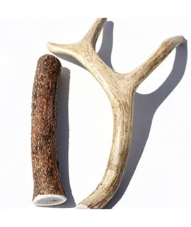 Elk and Deer Antler Dog Chews | 7"-10" Large Sampler (2 Pack) | Eco-Friendly Natural Chew | Aggressive Chewers | USA Made