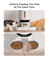 PETLIBRO Automatic Cat Feeder for Two Cats, 5L Dry Food Dispenser with Splitter and Two Stainless Bowls, 10s Meal Call and Timer Setting, 50 Portions 6 Meals Per Day for Cat and Dog