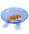 Hamster Flying Saucer Silent Running Exercise Wheel For Hamsters, Gerbils, Mice ,Hedgehog And Other Small Pets Silent Running Wheel Hamster Wheel (Dark Blue)