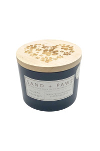 Sand + Paws Scented Candle - Floral Bamboo - Additional Scents And Sizes -Luxurious Air Freshening Jar Candles Neutralize Pet Odors And Enhance Home Dacor - 100% Cotton Lead-Free Wicks - 12 Oz