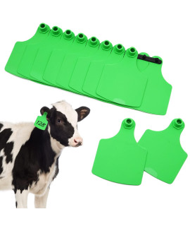 LIUCOGXI 100 Sets Cattle Ear Tags Blank Oversize 4.1x3