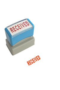 Wafjamf Received Stamps-Received Self Inking Rubber Stamp Red Ink Message Stamp-Medium