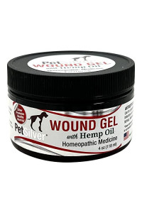 PetSilver Wound Gel with Complex AG21 & Hemp Oil | Chelated Silver 200 ppm | Dog & Cats | Wounds | Hot Spots | Itch | Skin Irritations | Burns | Rashes | Sores | Homeopathic Relief | 4oz