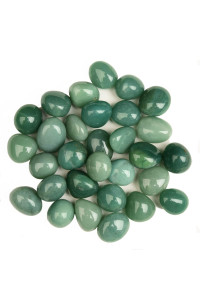Ainuosen 1Lb Natural Polished Tumbled Green Aventurine Healing Crystals Stones 08-1 Inch,Decorative Plant Rocks,Pebbles, Marbles For Vases Pots Indoor,Feng Shui,Home Decor,Reiki,Chakra