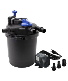 CNZ CPF-2500 Bio Pressure Pond Filter with 13w Clarifier with 1200 GPH Pump, Up to 1600 Gallon