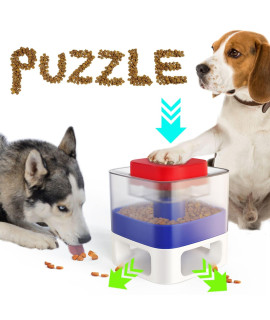 QQQNG Dog Puzzles Feeeder Dog Brain Toys Stimulation Mentally Stimulating Mental Puzzle Toy Puppy Treat Feeding Food Dispenser Level-2 Smart Game for Small/Medium/Large Aggressive Chewers Breed Gift A
