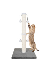 Dimaka 29 Tall Cat Scratching Post For Big Cats, Natural Sisal Rope Post And Stable Heavy Carpet Base, Adult Cat Scratcher And Tree (Bluish Grey V2)