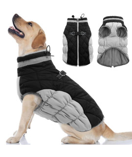 Ouobob Dog Winter Jacket Cozy Reflective Waterproof Windproof Warm Pet Garment,Comfortable Cold Weather Fleece Apparel Outfits With Zipper Closure For Small Medium Large Dogs Puppy Walking,Xxx-Large