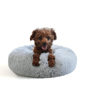 Tiny Dog Bed Fluffy Puppy Bed Washable Donut Anti Slip 157 Inches