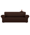 Lurka Stretch Sofa Covers - Spandex Non Slip Couch Sofa Slipcover, Soft With Elastic Bottom For Kids, ( 94 - 110, X-Large, Chocolate )