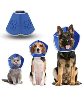 Soft Dog Cone Collar For Dogs After Surgery Recovery Comfy Adjustable Cones For Large Medium Small Dogs Cats Prevent Collar For Pets Bite Licking Scratching Touching Help Dog Healing From Wound(L)