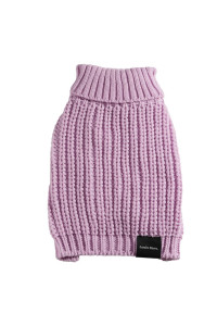 'Louis Barx' Chunky Knit Sweater, Dog Sweater, Pet Apparel, Small & Large Breeds (X-Large, Lilac)