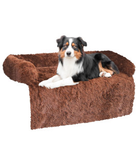 Drippy Pets Calming Dog Beds for Large Dogs, Plush Dog Mat with Fluffy Neck Bolster, Protects Furniture with Removable and Washable Cover for XL Large Medium Small Dogs and Cats (Ombr