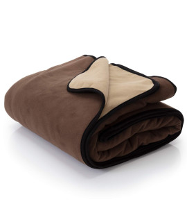 Waterproof Blanket Cover 60?80for People, Dogs, Cats or Any Pets - 100% Waterproof Furniture or Mattress Protector (Grizzly Brown/Caramel Cappuccino)