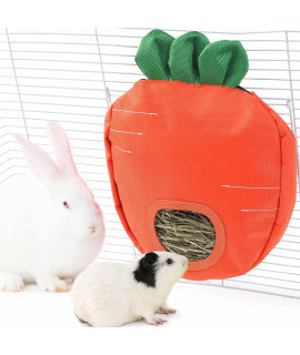 Janyoo Bunny Accessories Hay Rack For Guinea Pigs Rabbits Hay Bag Manage Food Dispensers Storage Hanging For Chinchilla With Hooks