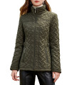 S P Y M Womens Diamond Quilted Jacket Lightweight Padding Coat With Pockets, Regular And Plus Size