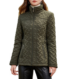 S P Y M Womens Diamond Quilted Jacket Lightweight Padding Coat With Pockets, Regular And Plus Size