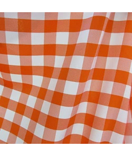 1 Checkered Gingham Polypoplin Fabric By The Yard - 60 Inch Wide