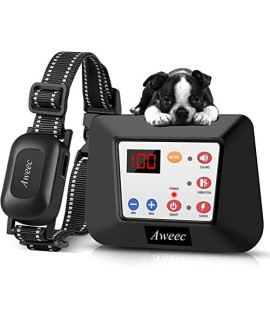 Aweec Wireless Dog Fence, 2022 Electric Fence for Dog & Training Collar with Remote, Wireless Dog Boundary Containment System, Adjustable Range Sizes, Dog Training Collar for All Dogs