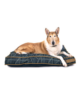 Bark and Slumber Abstract Bailey Blue Large Plush Lounger Dog Bed