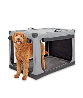 Petco Brand - EveryYay Essentials Portable Canvas Dark Grey Dog Crate, 42" L X 27" W X 26" H, X-Large