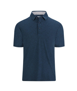 Alex Vando Mens Golf Shirt Moisture Wicking Quick-Dry Short Sleeve Casual Polo Shirts For Men,Navy,3Xl