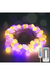 Suddus Globe String Lights Outdoor Waterproof, 50 Led Colorful Globe Lights With Remote, Usb String Lights For Backyard, Patio, Garden, Party, Bedroom, Classroom, Christmas Tree, Multicolor