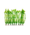 CNZ Aquarium Decor Fish Tank Decoration Ornament Artificial Plastic Plant Green (12-inch Green, 9pcs)
