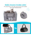 JuJubak Pet Carrier, Airline Approved Cat Carrier, Collapsible Soft-Sided Dog Travel Carriers W Removable Inner Pad for Cats, Puppy, Small Dogs, Bunny (LG)