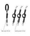 6ft Detachable Dog Leash for 3 Dogs 3-in-1 Dog Leash with Anti-Slip Tangle Free Handle & Reflective Hook, Lead for Medium Large Dogs (Green)