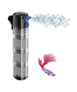 AQUA-ATL Aquarium Filter (for 40 to 160 Gal) Fish Tank Submersible Filter for Fish Turtle Reptitle Tank (12w Filter Up to 160 Gal)