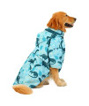 HDE Dog Raincoat Double Layer Zip Rain Jacket with Hood for Small to Large Dogs Dinosaurs - XL