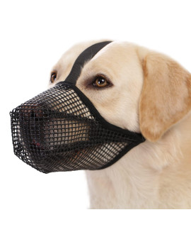 Dog Muzzle, Soft Mesh Muzzle For Small Medium Large Dogs Labrador German Shepherd, Breathable Adjustable Muzzles For Biting, Chewing, Scavenging And Poisoned Bait, Allows Panting And Drinking