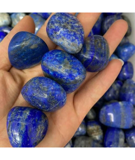 XUQULI Gemstones for Decoration 100g Natural Large Lapis Lazuli Gravel Crystal Original Stone Granule Fish Tank Flower Landscaping Decoration Aura Chakra Crystal (Size : 100g)